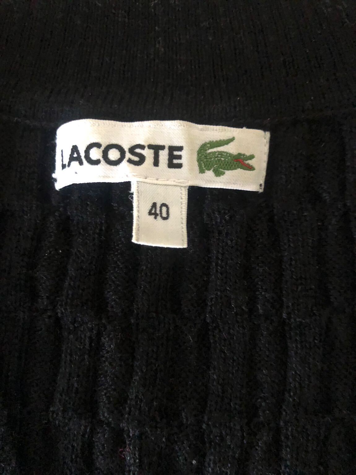 #lacoste orijinal siyah v yaka kazak — görsel 3/9