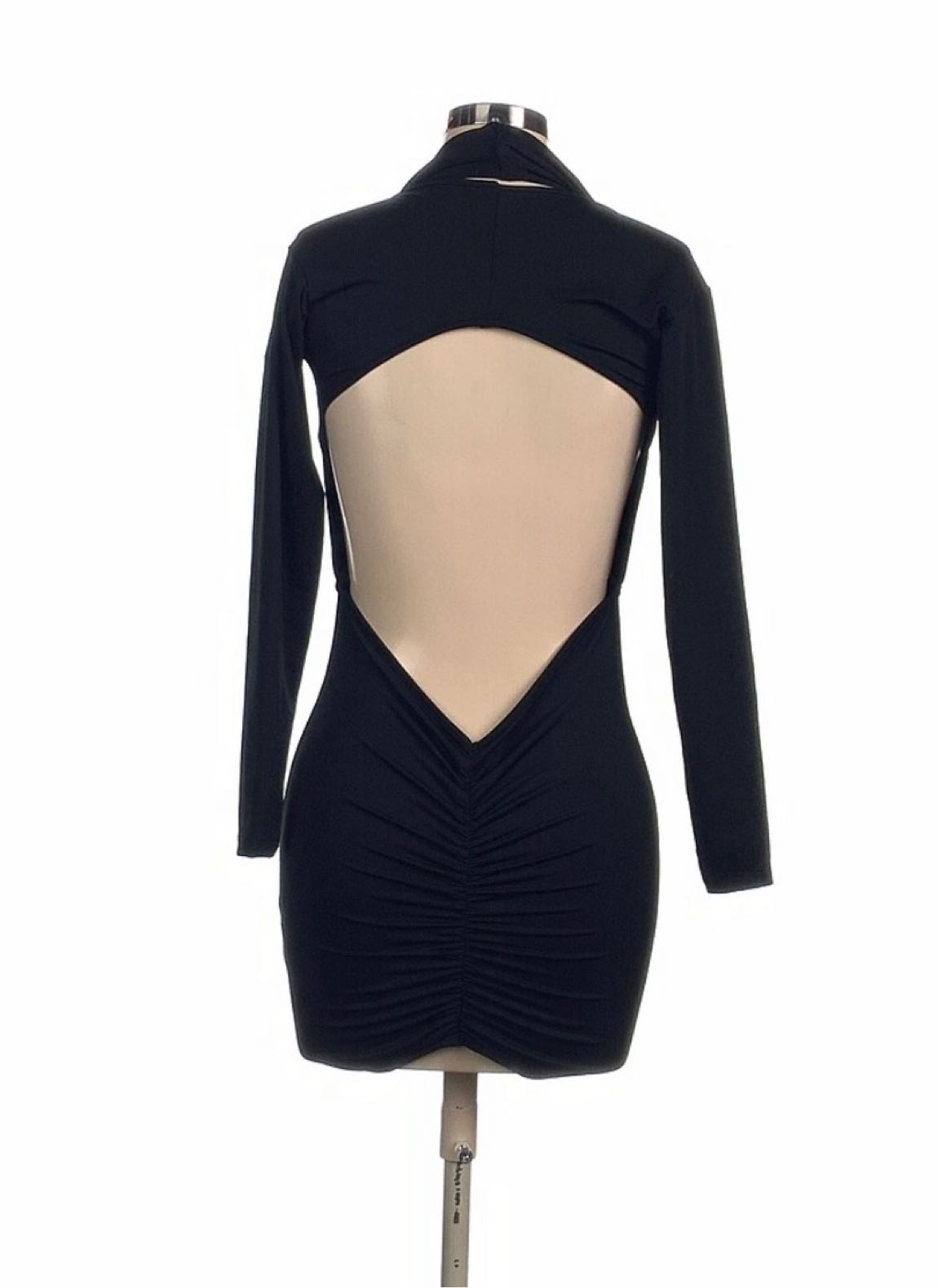 Vintage Love Siyah Mini Elbise — görsel 3/5