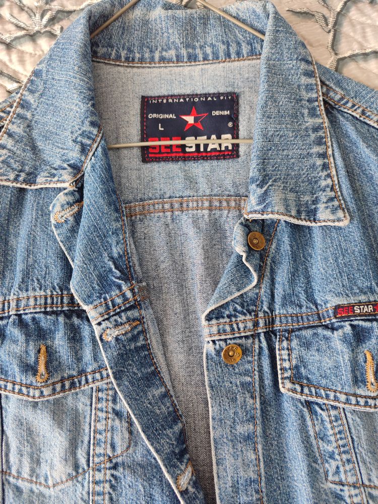 Kot Ceket Mavi Denim — görsel 3/5