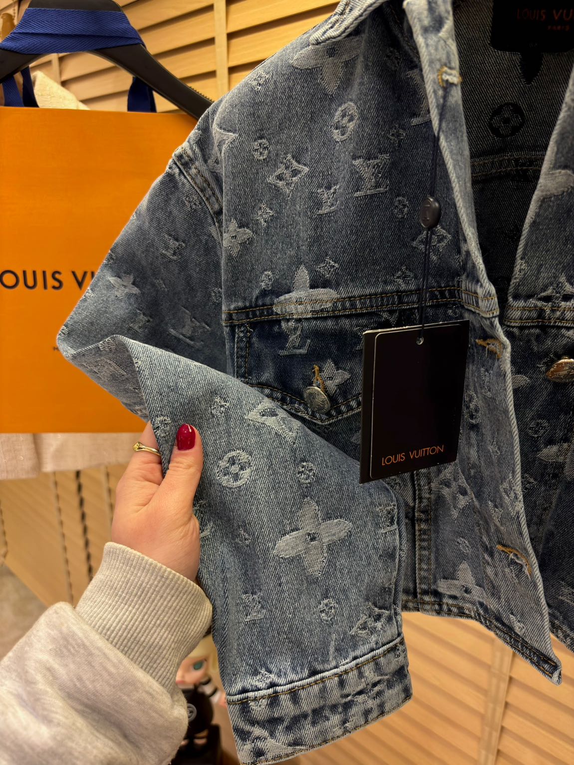 Louis Vuitton Mavi Kot Ceket — görsel 3/6