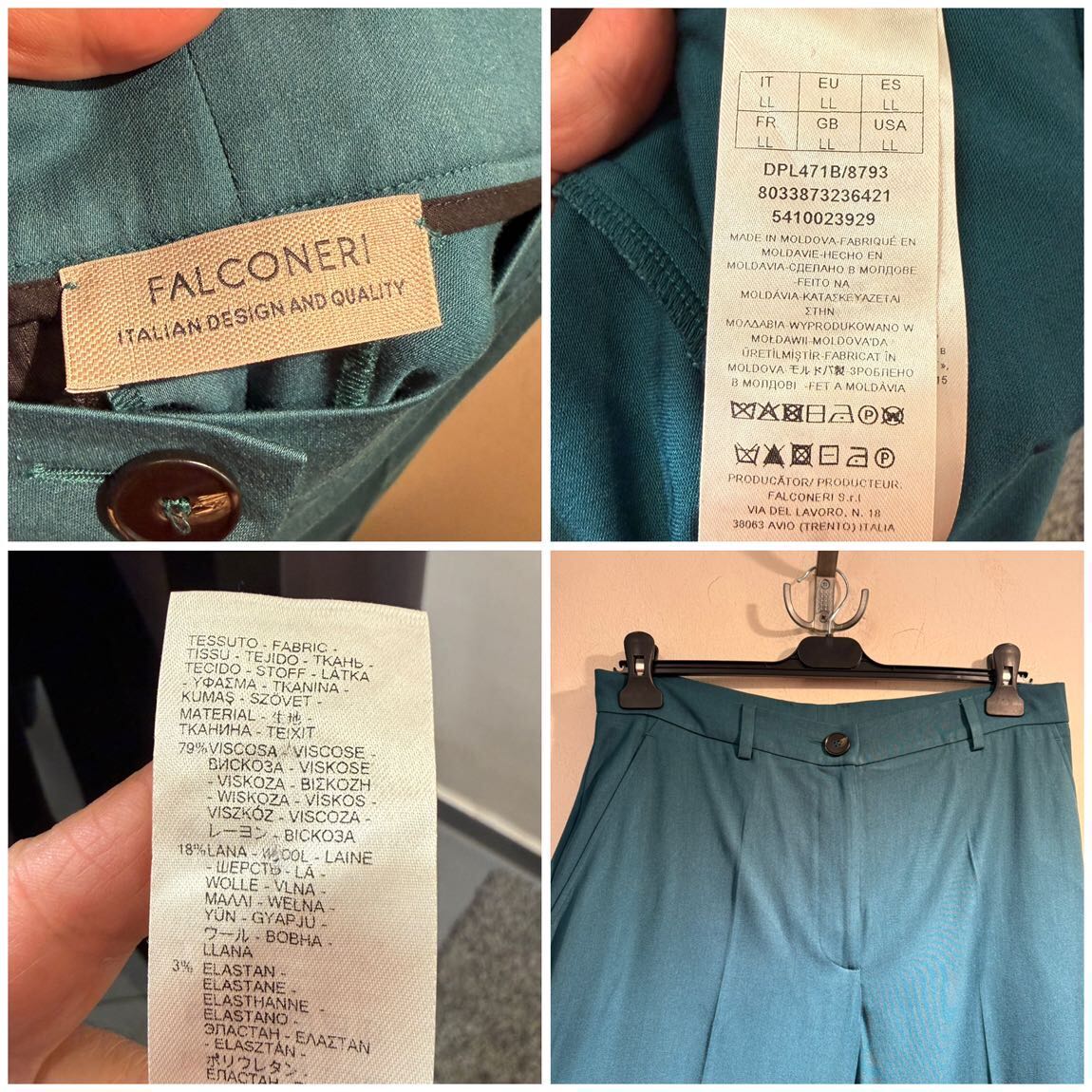 Falconeri yün pantalon — görsel 3/7