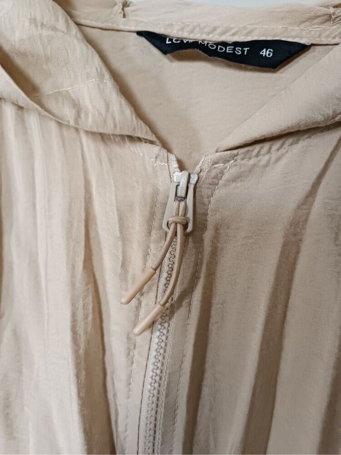 Kapüşonlu Beige Trençkot — görsel 5/8