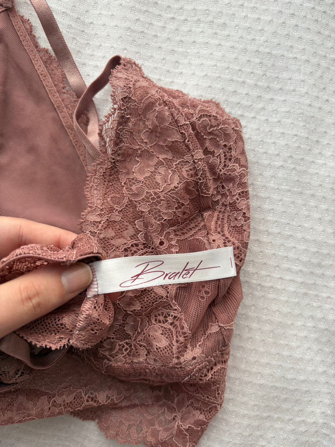 Pembe Gül Kurusu Dantelli Bralet Sütyen — görsel 3/4