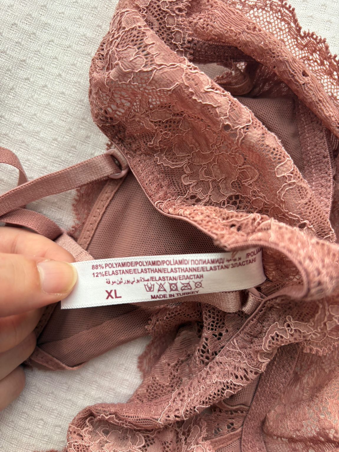 Pembe Gül Kurusu Dantelli Bralet Sütyen — görsel 4/4