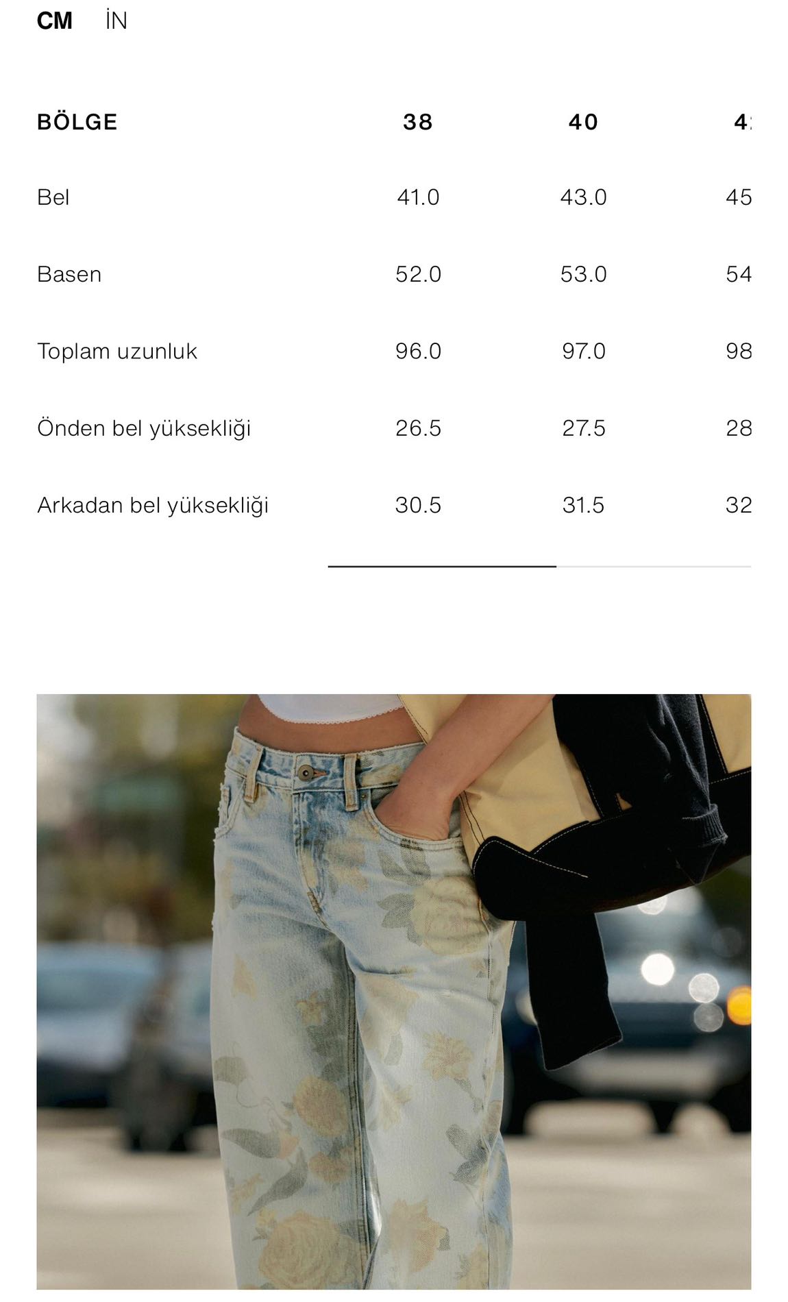 Zara desenli Jean — görsel 6/8