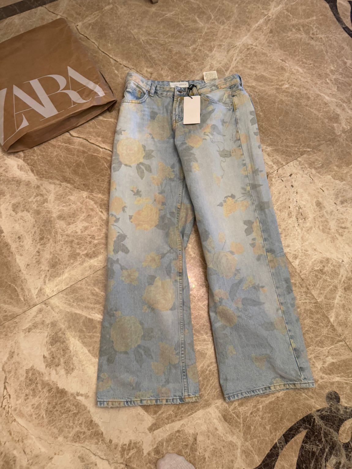 Zara desenli Jean — görsel 7/8
