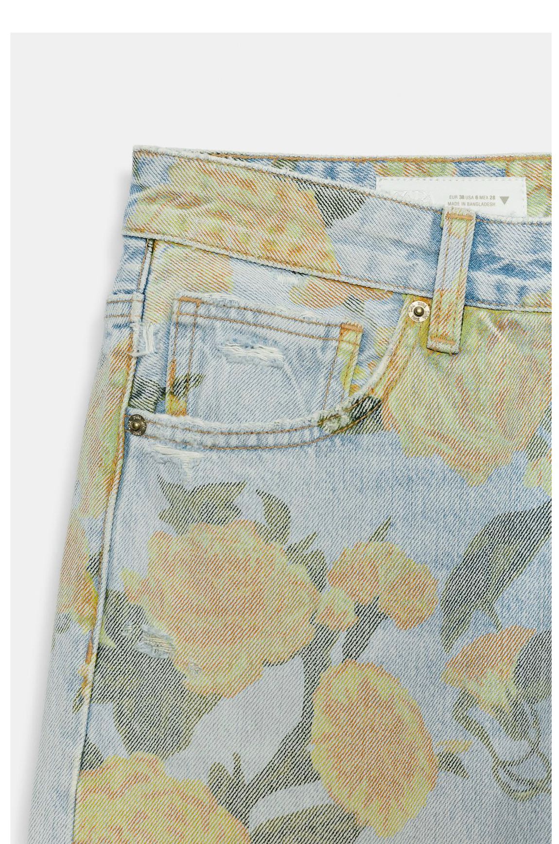Zara desenli Jean — görsel 5/8