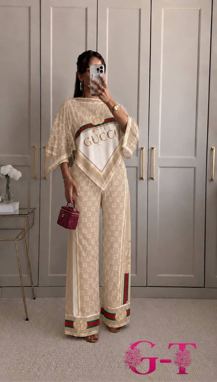 Gucci Desenli İkili Takım