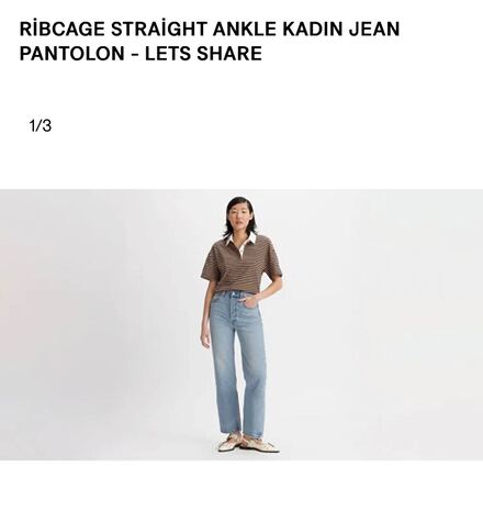 Levi's Ribcage Straight Kot Pantolon