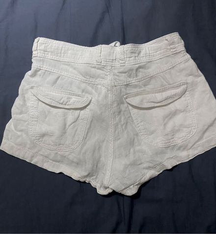 beyaz y2k cargo denim shorts vintage