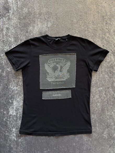 Diesel %100 Pamuk Baskılı Gri Patch