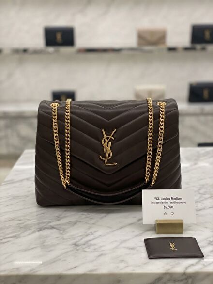 Saint Laurent Kahve Deri Çanta