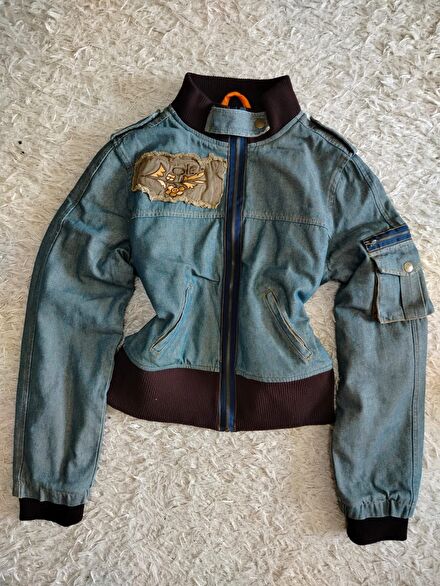 Dik Yaka Baddie Vintage Y2K Bomber Ceket