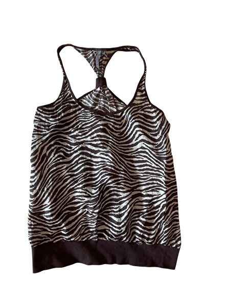 Zebra print racerback top