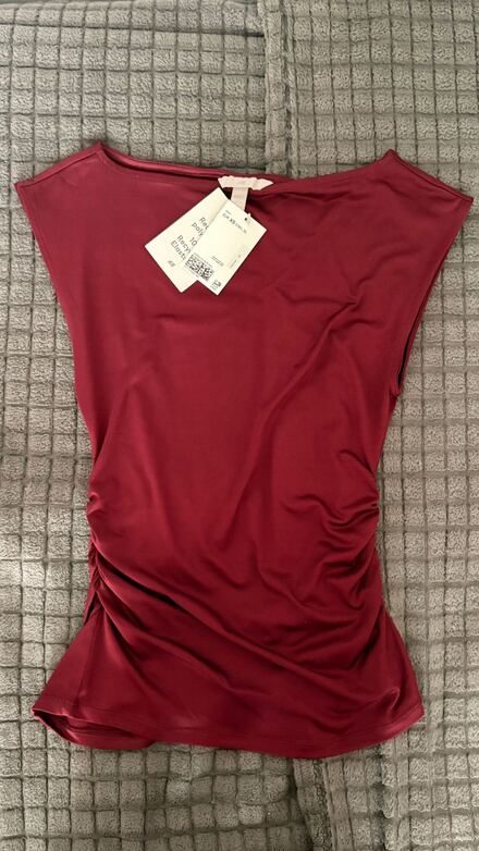 H&M etiketli kayik yaka bluz