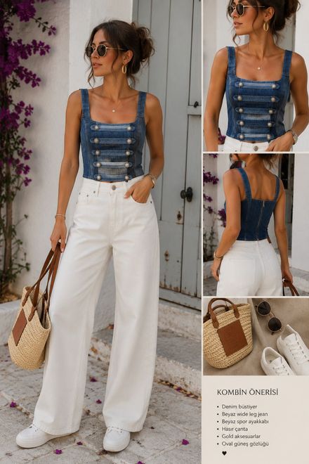 DERVİŞ 2.01 DENIM CORSET