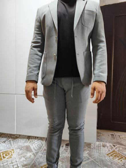 Gri Ceket Pantolon Takım