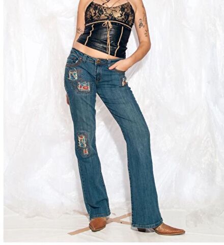 Y2K rare vintage morgan düşük bel jean