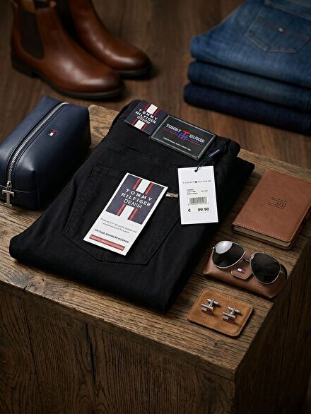 Tommy Hilfiger Siyah Kot Pantolon