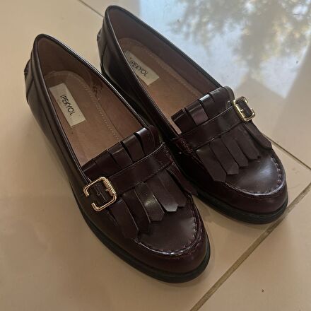 İpekyol Bordo/ acı kahve Loafer Ayakkabı