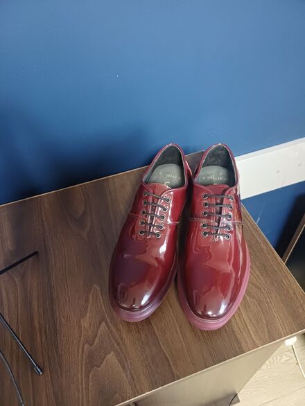 Parlak Bordo Oxford Ayakkabı