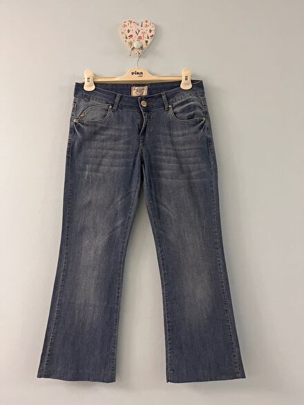 Kadın wide leg jean pantolon