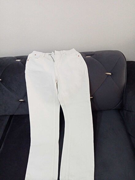 Beyaz Jean Pantolon
