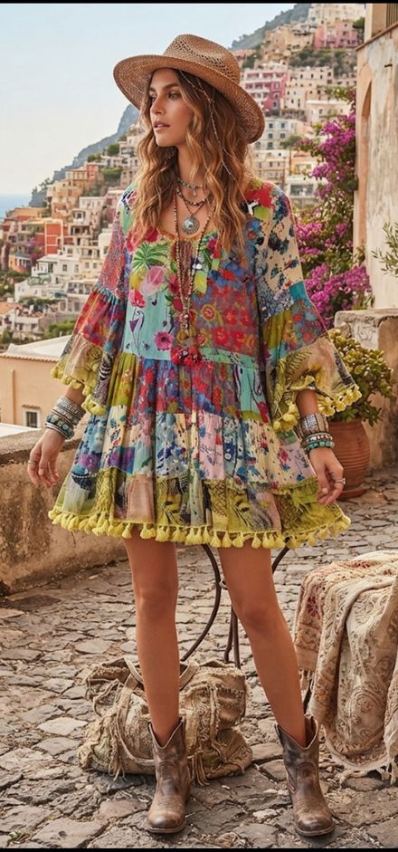 Love Positano İtalyan Pamuk Elbise