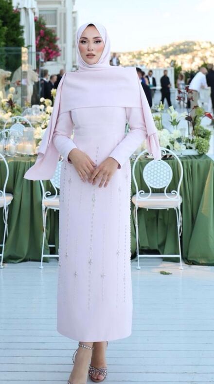 Meliha Hanım Pudra Abiye Elbise