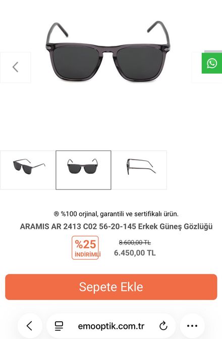 ARAMIS AR 2413 Erkek Güneş Gözlüğü