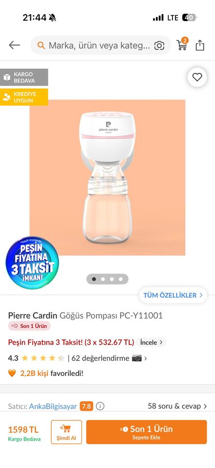 Pierre Cardin Göğüs Pompası