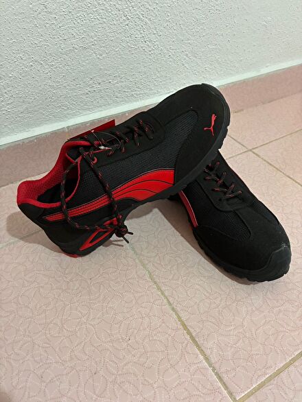 Puma Siyah Kırmızı İş Ayakkabısı