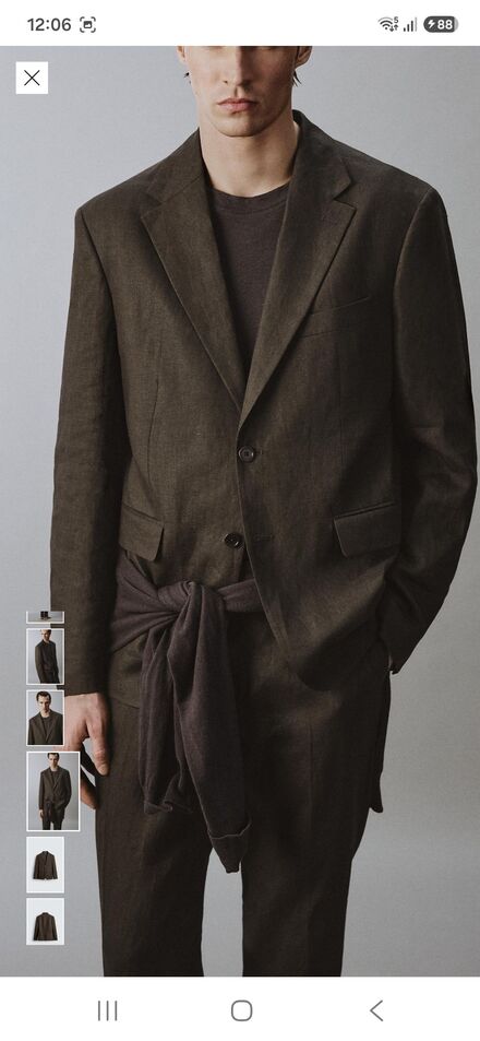 ZARA %100 KETEN BLAZER CEKET