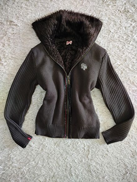 Fur Levi's Dik Yaka Bella Swan Y2K Ceket