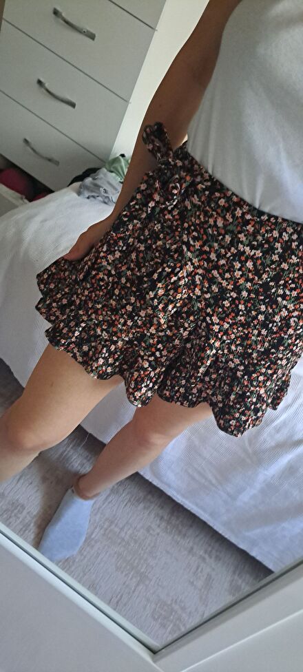 Çiçek Desenli şort Etek
