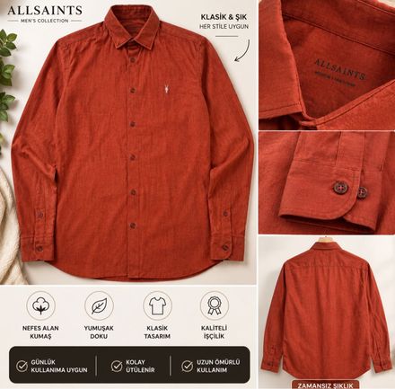 Allsaints Turuncu Gömlek