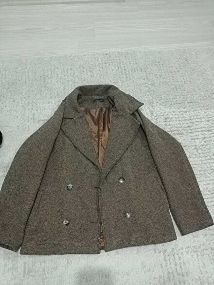Kahverengi Desenli Blazer mevsimlik kaba