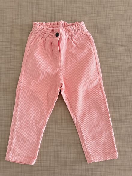 Hello Baby 2 Yaş Pembe Kadife Pantolon