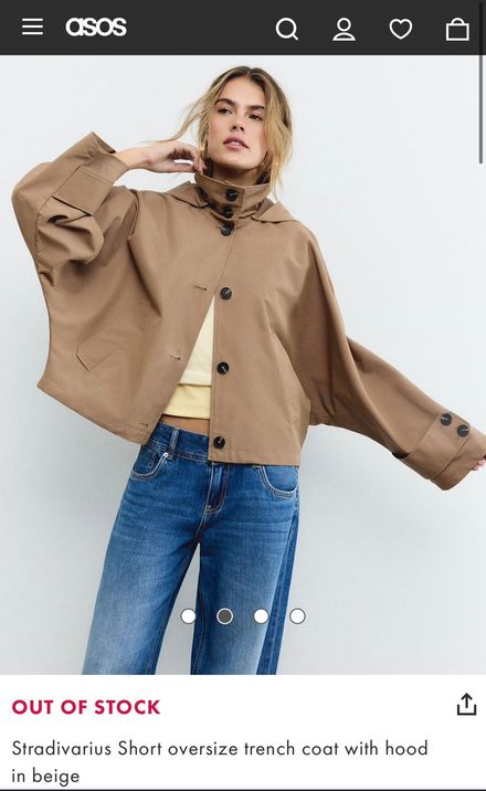 Stradivarius Kapüşonlu trençkot