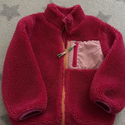 H&M marka pembe peluş mont