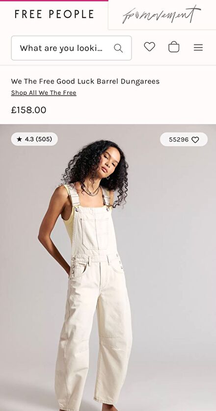 We The Free Good Luck Barrel Dungarees