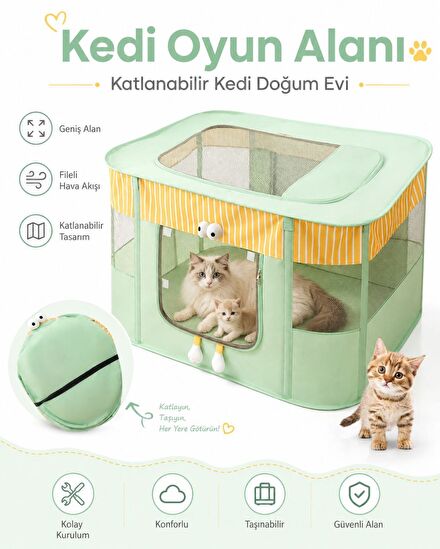 Katlanabilir Kedi Oyun Alanı
