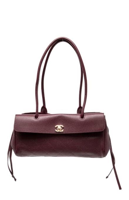 Chanel Bordo Askılı deri Çanta