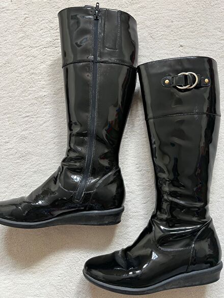 Cole Haan Nike Air Siyah Deri Çizme 37.5