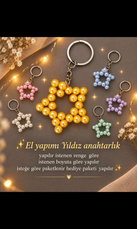 El Yapımı Yıldız Anahtarlık