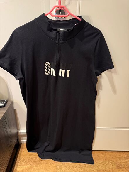 DKNY Siyah Fermuarli Tişört
