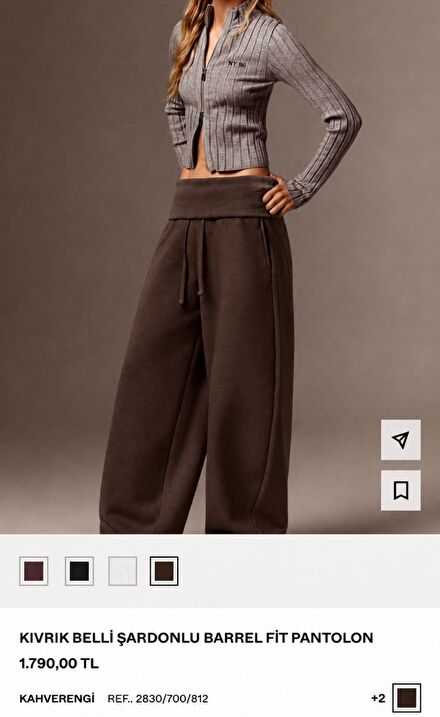 Bershka Kahverengi Pantolon