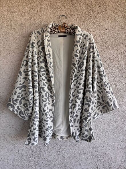 Leopar Desenli Hırka