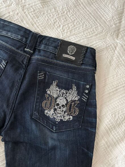 Guess Premium taşlı düşük bel pantolon