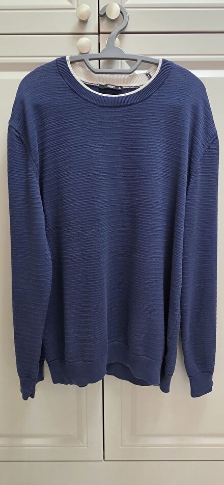 Colin's Lacivert Fitilli Triko Kazak XL
